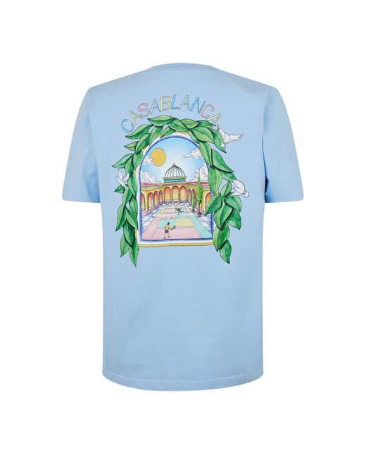 Casablanca Blue Short-Sleeved T-Shirt for men