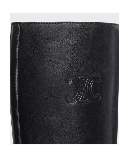 Céline Black Bulky Zipped Boot With Triomphe