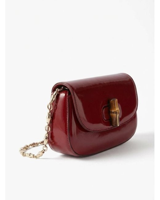 Gucci Red Bamboo Night Small Clutch