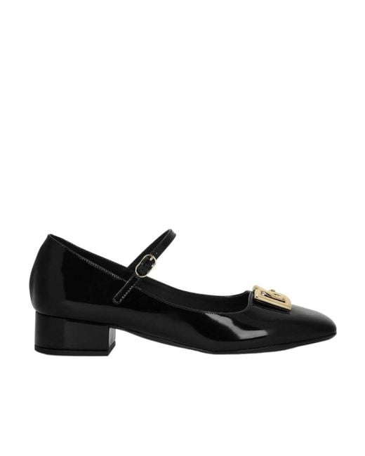 Dolce & Gabbana Black Mary Janes Cut-Out Detailed Pumps