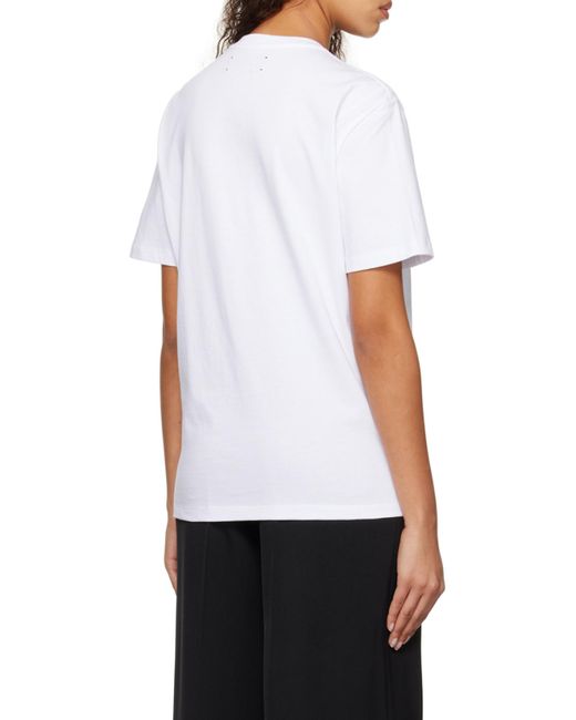 Amiri White Pegasus Script Logo Cotton T-Shirt for men