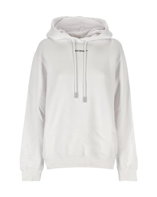 Off-White c/o Virgil Abloh White Logo-Print Cotton Hoodie