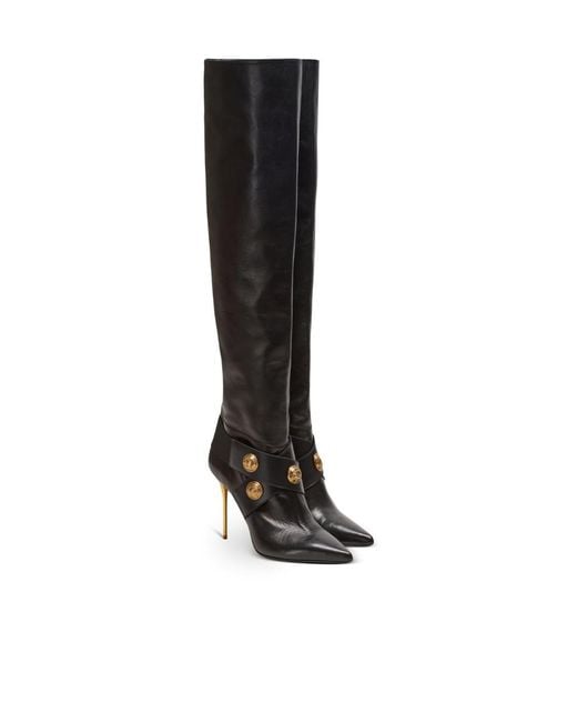 Balmain Black Alma Heeled Boots