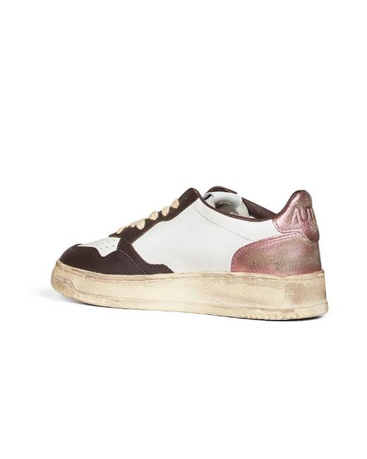 Autry Multicolor Perforated-Toe Metallic-Insert Sneakers