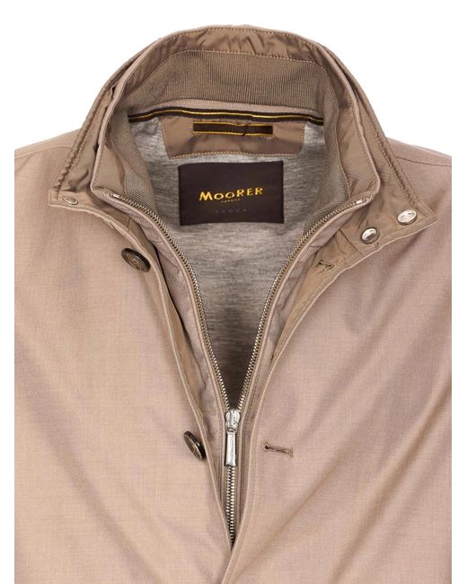 Moorer Natural High-Necked Jacket for men