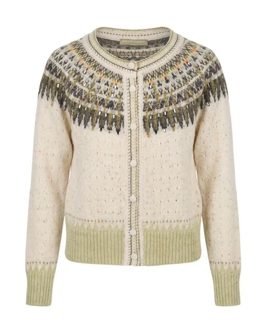 Ermanno Scervino Metallic Long-Sleeve Cardigan