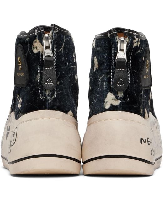 R13 Black Kurt High-Top Sneakers for men