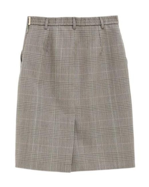 Gucci Gray Checked Mini Skirt