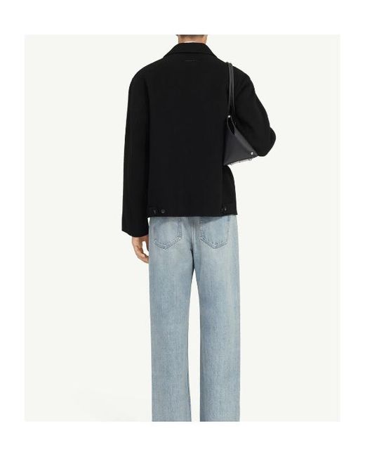 MM6 by Maison Margiela Black Double-Faced Zip Jacket for men