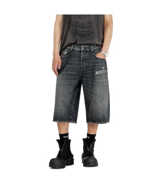 DIESEL Gray D-Enim-M-Short Denim Shorts for men