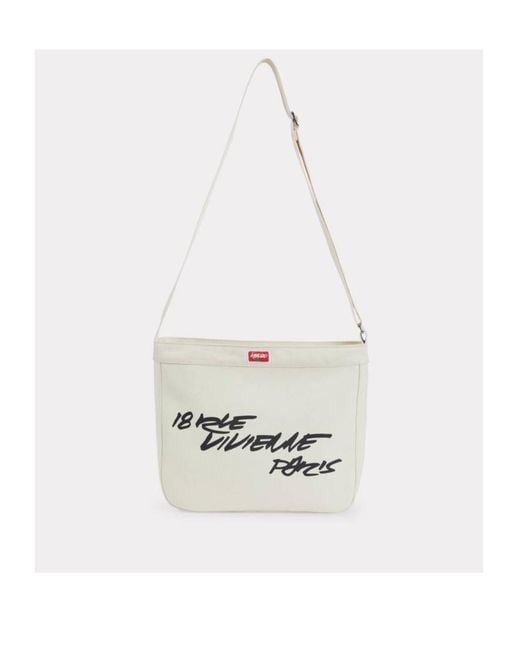 KENZO White X Futura 2000' Large Crossbody Bag Utility' for men