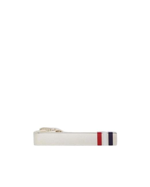 Thom Browne White Rwb Necktie Clip for men