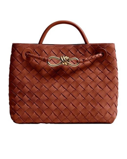 Bottega Veneta Red Small Andiamo Shoulder Bag