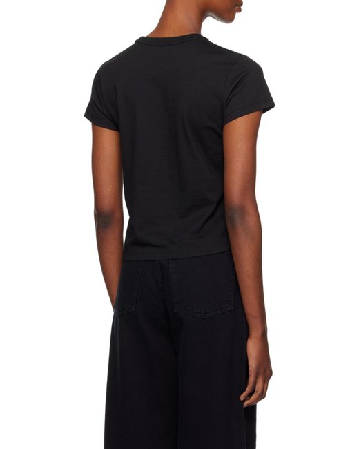 T By Alexander Wang Black Regular Fit Crewneck T-Shirt