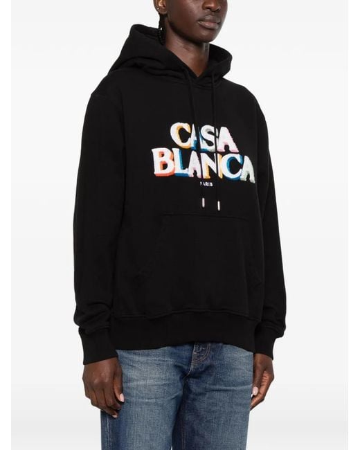 Casablanca Black Drawstring Hoodie