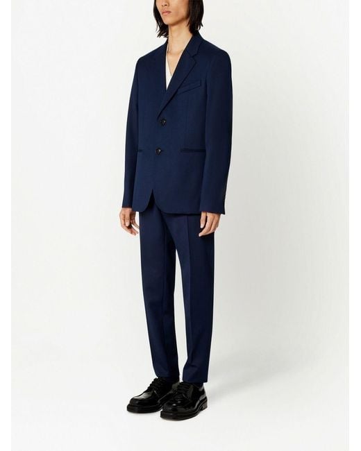 AMI Blue Ami Single-Breasted Tailored Jacket for men