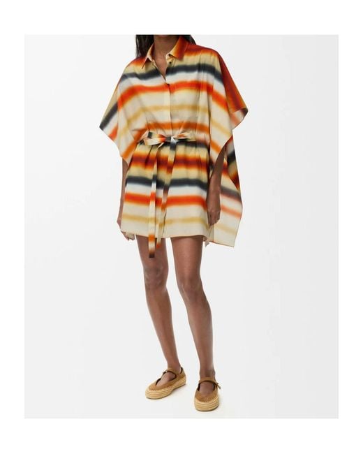 Loewe Orange Striped Dress