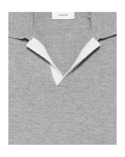 Lardini Gray Long-Sleeved Sweater for men
