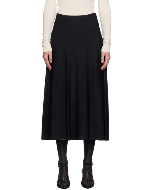 Jil Sander Blue Flared Midi Skirt
