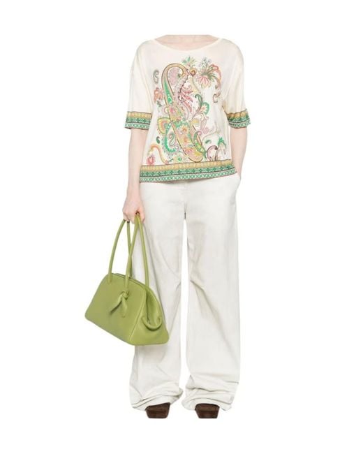 Etro White Paisley-Print T-Shirt