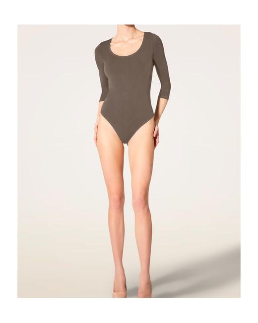 Wolford Brown Tokyo Seamless Bodysuit
