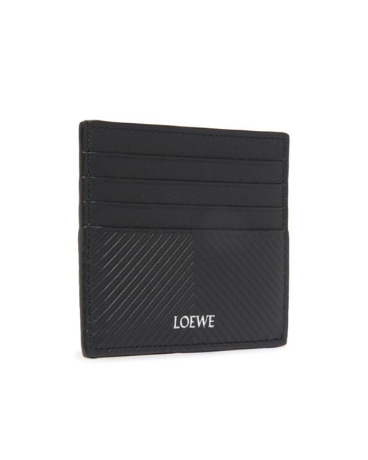 Loewe Black Single Fold Card Bag for men
