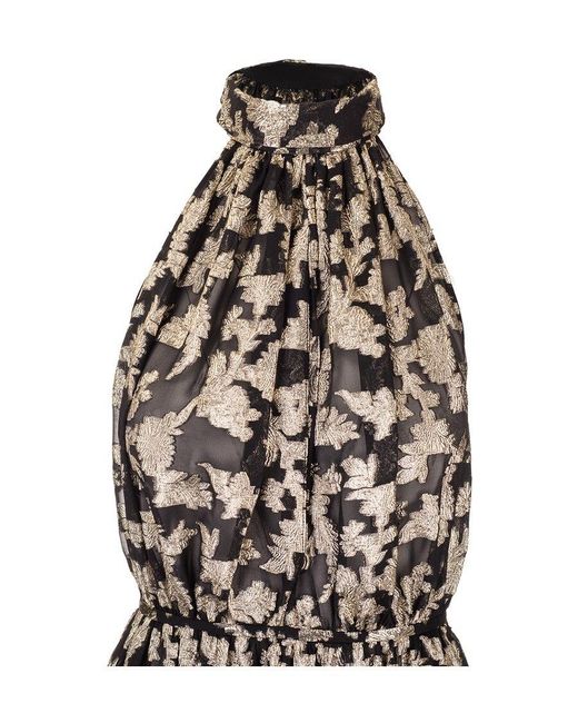 Saint Laurent White Halter Neck Midi Dress