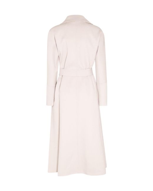 Max Mara Pink Long Wool Robe Coat