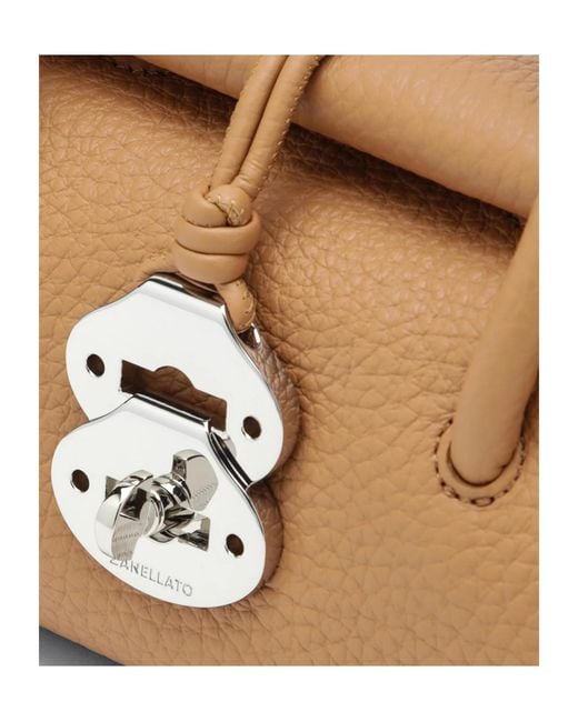 Zanellato Brown Top Handle Shoulder Bag