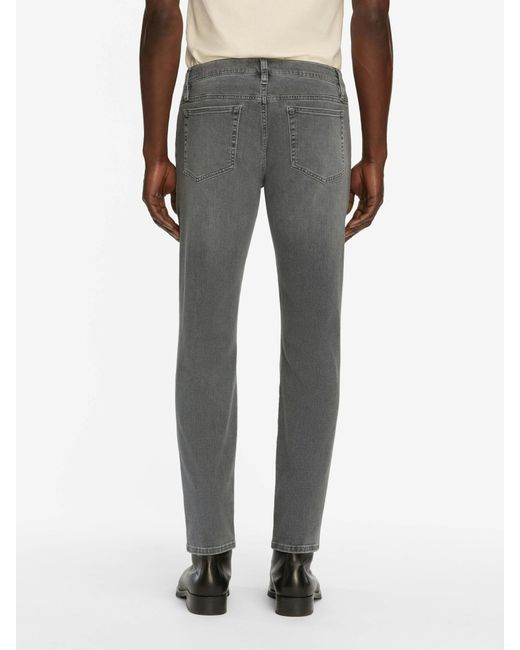 FRAME Gray Mid-Rise Straight-Leg Jeans for men