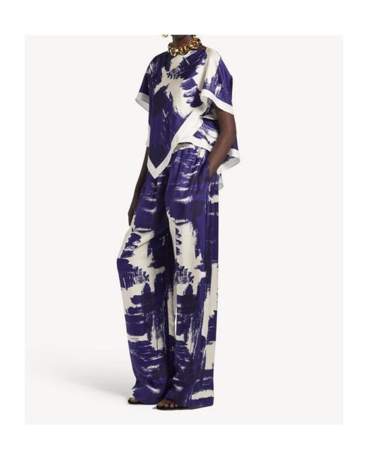 Balenciaga Blue Paintbrush Cape Top