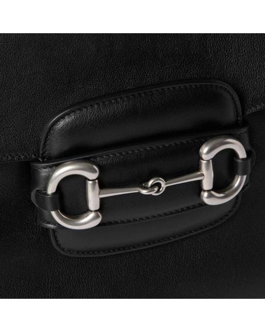 Gucci Black Horsebit 1955 Aura Large Crossbody Bag for men