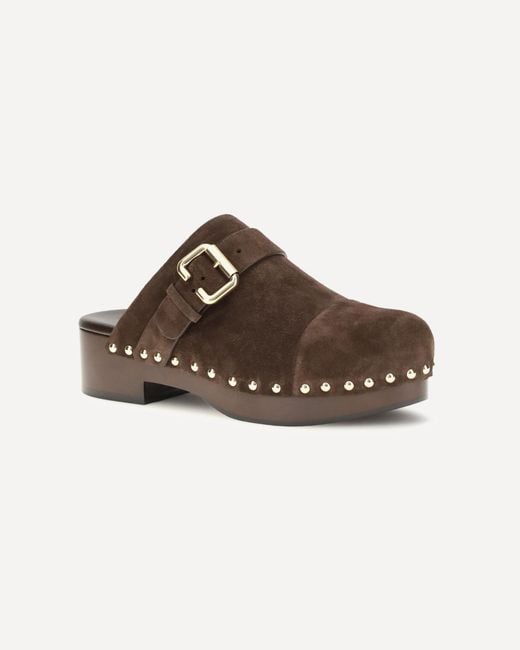 Chloé Brown Jeannette Clog Mules