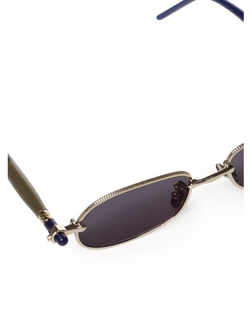 Kuboraum White Geometric Sunglasses for men