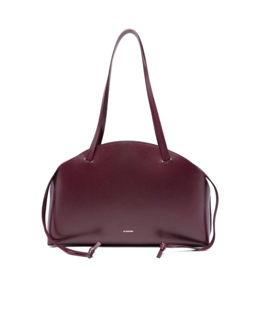 Jil Sander Purple Curve Medium Crossbody Bag