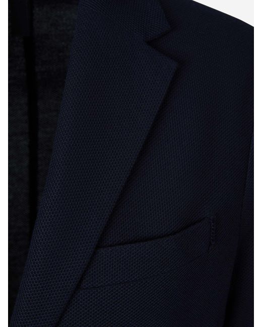 Harris Wharf London Blue Single Breasted Tailored Blazer for men