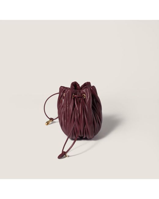Miu Miu Red Drawstring Clutch
