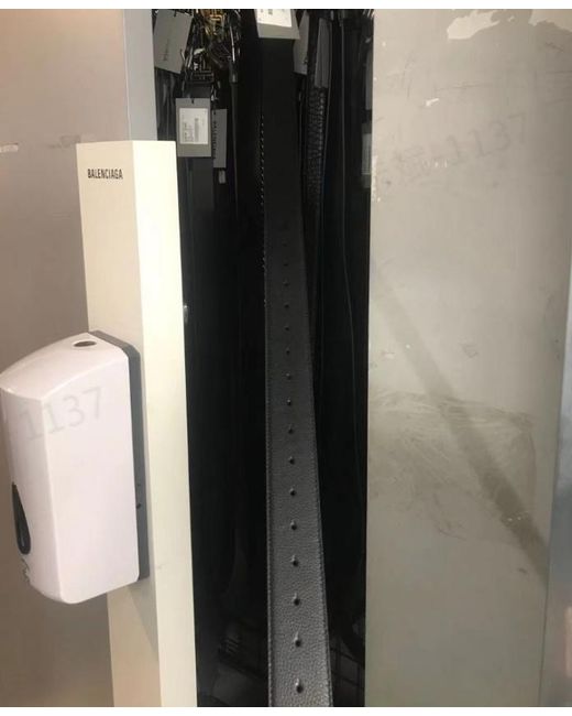 Balenciaga White Bb Buckle Belt for men