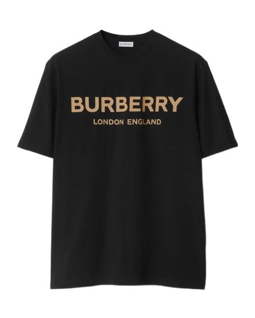 Burberry Black Logo Cotton T-Shirt for men