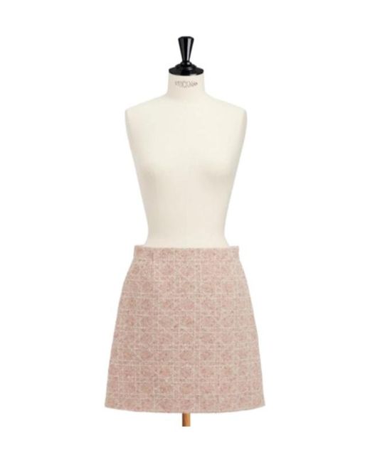 Dior Natural Macrocannage Miniskirt