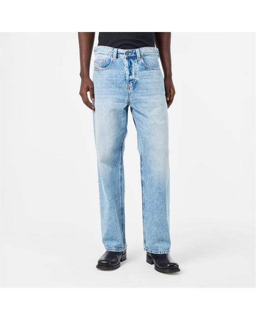 DIESEL Blue Straight-Leg Jeans for men