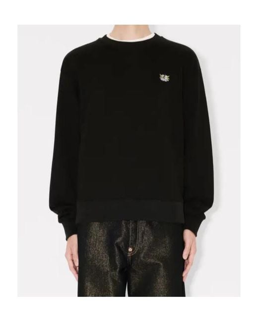 KENZO Black Wild Tiger Embroidered Crewneck Sweatshirt for men