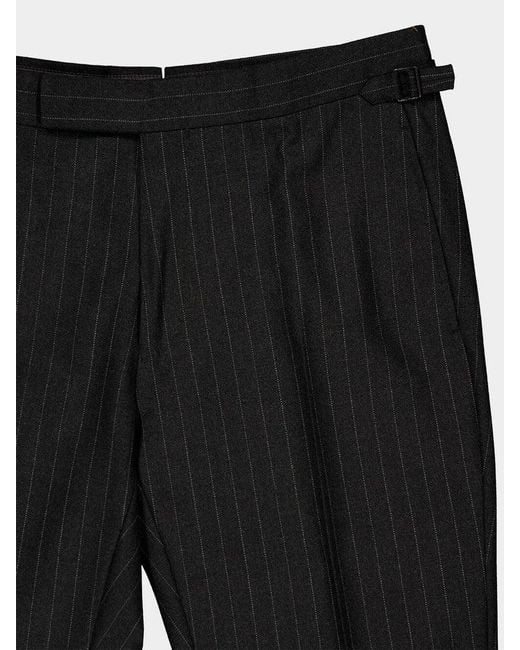 Tom Ford Black Pinstripe Tailored Trousers for men
