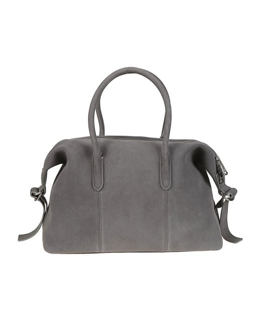 Patrizia Pepe Gray New Business Suede Tote Bag