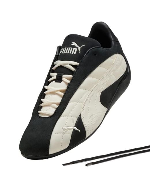 PUMA Black Logo-Embroidered Sneakers for men