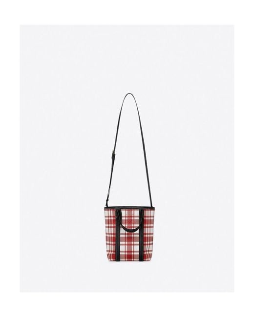 Balenciaga Red Barbes North-South Small Tote Bag