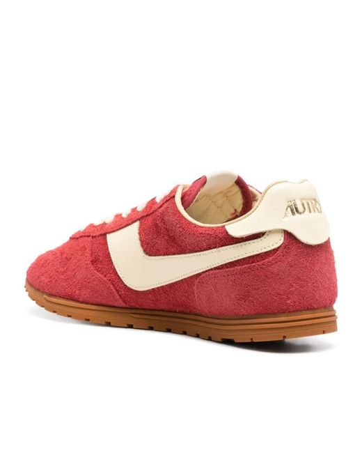 Autry Red Windspin Lace-Up Sneakers for men