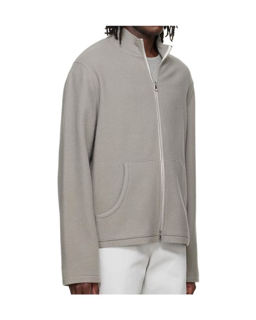 Rier Gray Long-Sleeved Casual Jacket for men