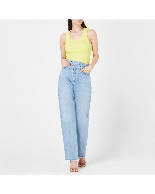 Agolde Blue Multi-Pocket Denim Trousers