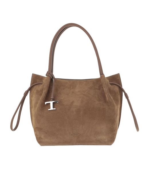Tod's Brown Drawstring Shoulder Bag